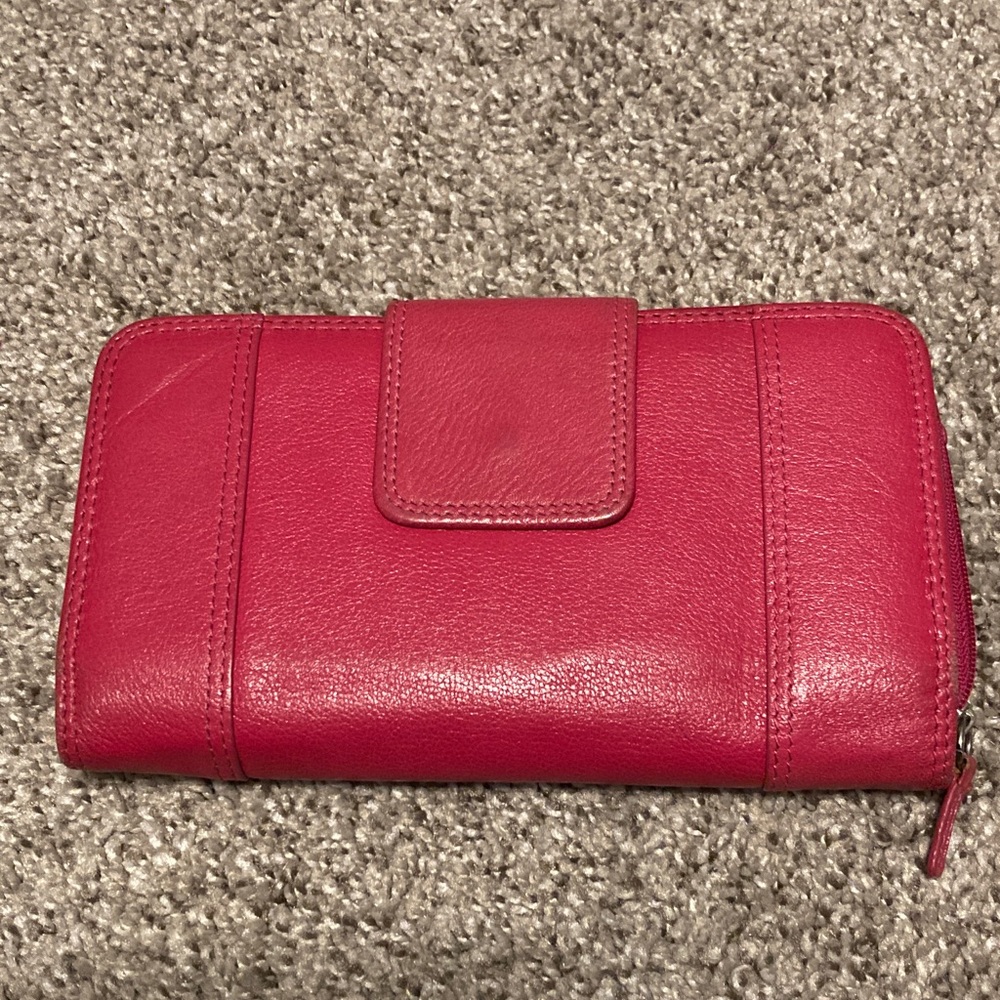 Elegant Pink Leather Wallet